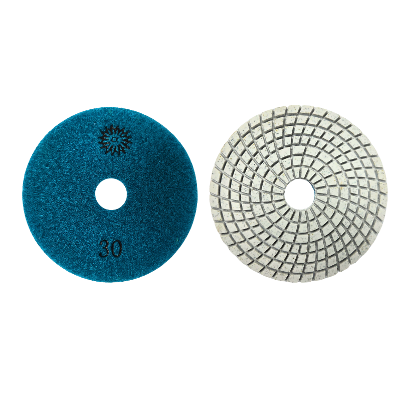4" Premium Wet Spiral Pattern White Polishing Pads - Image 2