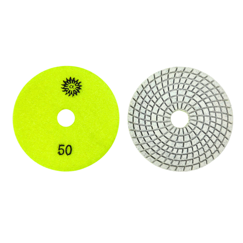 4" Premium Wet Spiral Pattern White Polishing Pads - Image 3