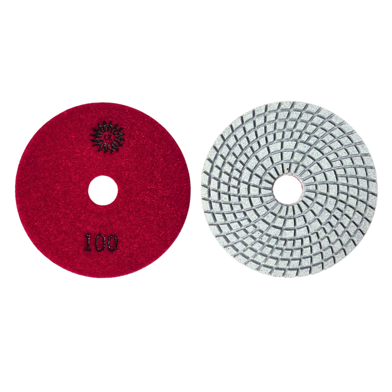 4" Premium Wet Spiral Pattern White Polishing Pads - Image 4