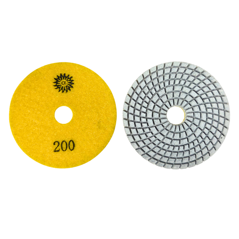 4" Premium Wet Spiral Pattern White Polishing Pads - Image 5