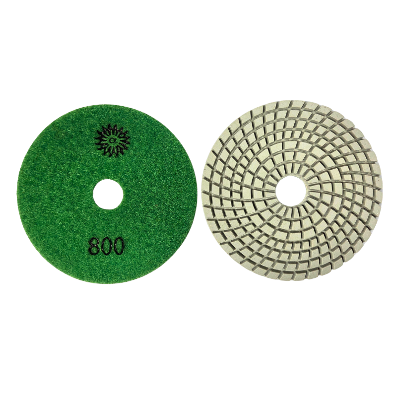 4" Premium Wet Spiral Pattern White Polishing Pads - Image 7