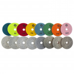 4" Wet White Spiral Pattern Polishing Pads