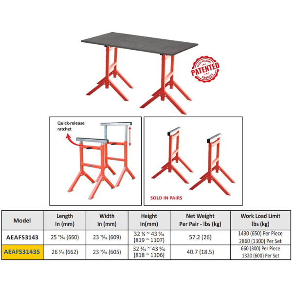 Abaco Easy Adjustable Fabrication Stand - AEAFS3143 - Image 5