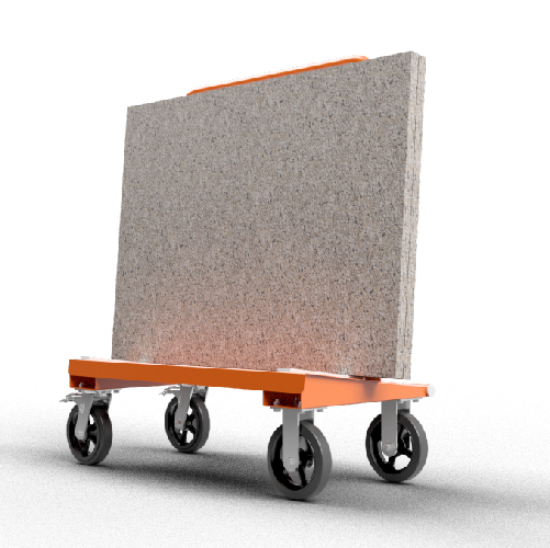Abaco QLI Drywall Cart AQDC039-CS-M2 with Large Stone Slab