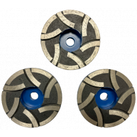 4" A-Team Resin Filled Flat Face Cup Wheels