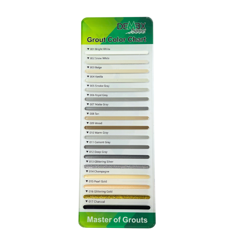 DEMEX EPOXY GROUT COLOR CHART