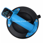 8" Battery Powered Auto Pumped Digital Screen Suction Cup – Blue Handle - Top View with Screen