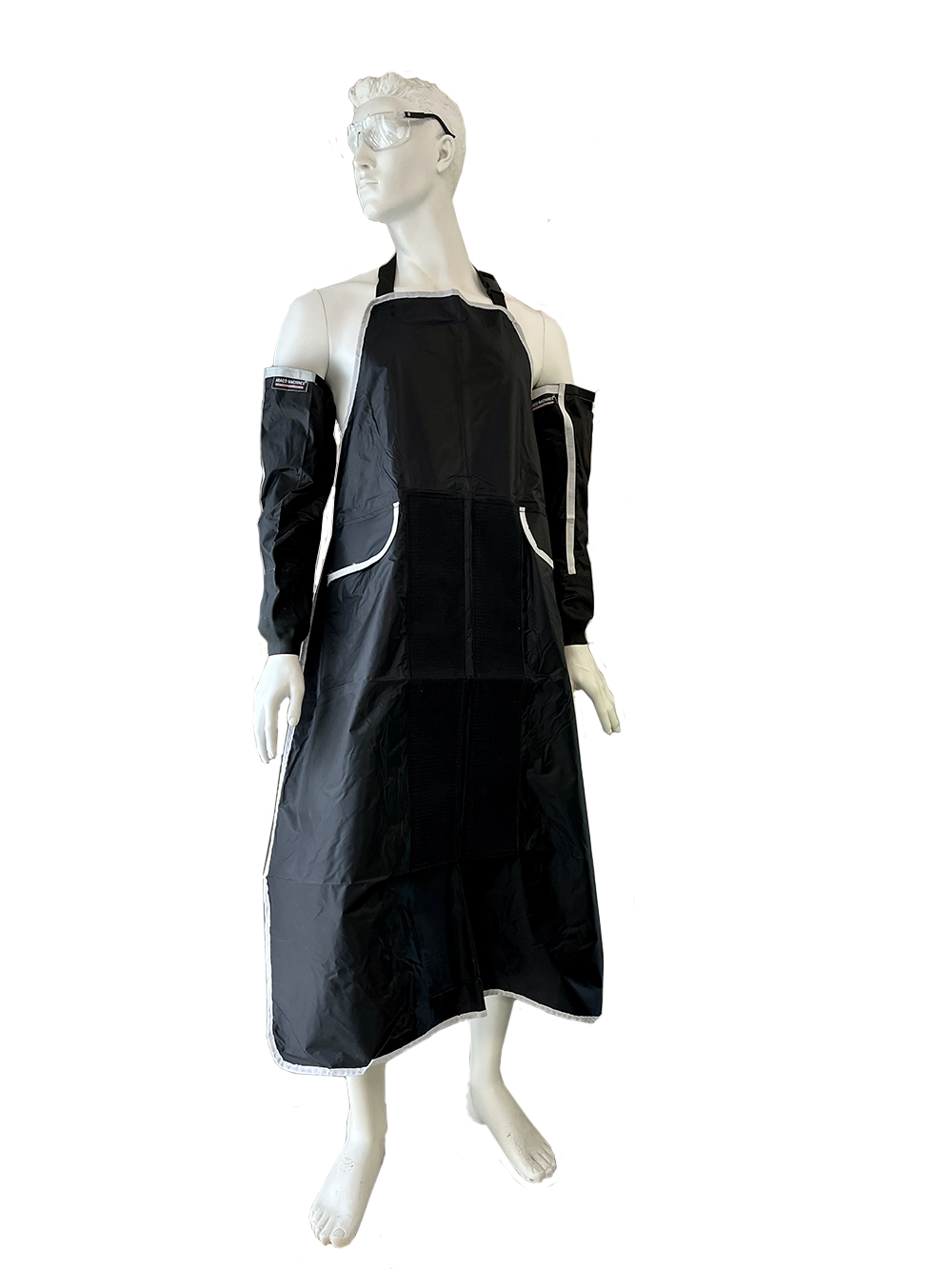 Waterproof Black Apron with Velcro Strips - Image 2