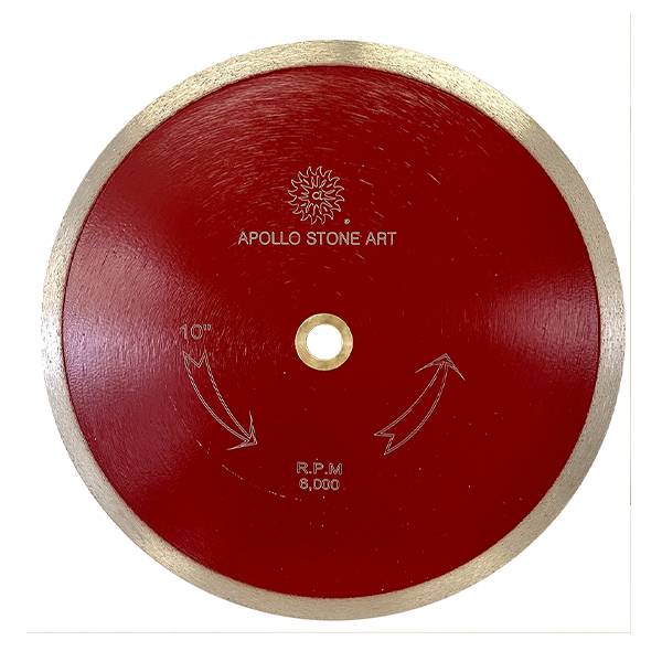10" Apollo Pro Continuous Rim Porcelain Tile Blade