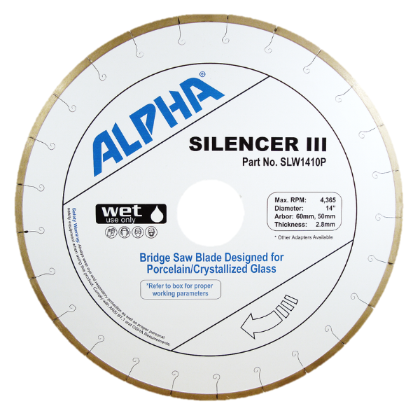 Alpha Silencer III Porcelain and Crystallized Glass Blade